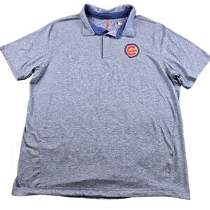 MLB Chicago Cubs Performance Polo Shirt Blue Marled Size XL #145